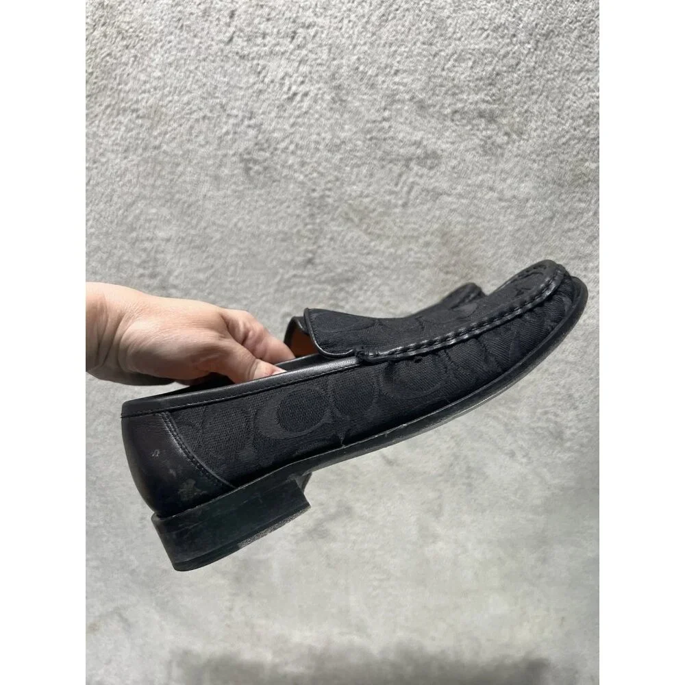 Vtg COACH Woman’s 8.5  Monogram Logo Black Vivian G2 Loafers Made In Italy GPOC - Picture 5 of 7